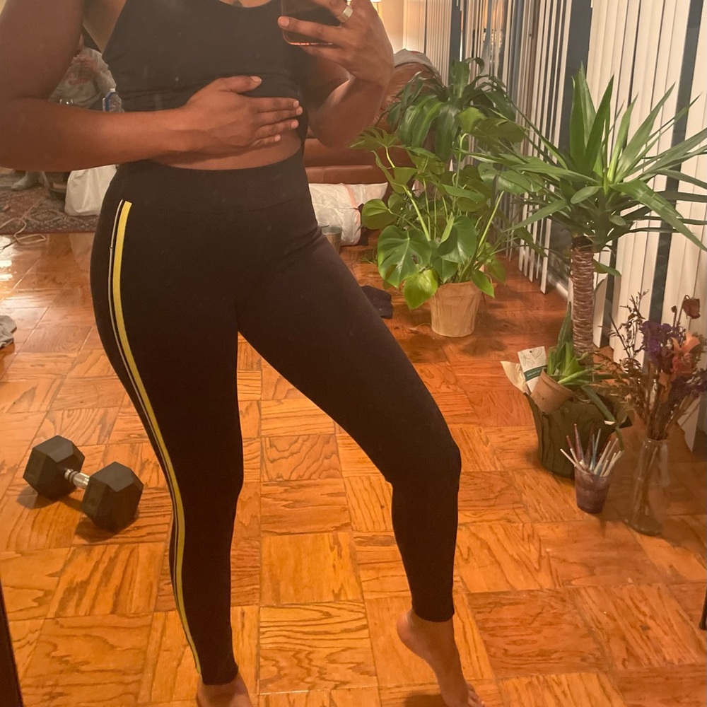 Black Striped Zara Leggings